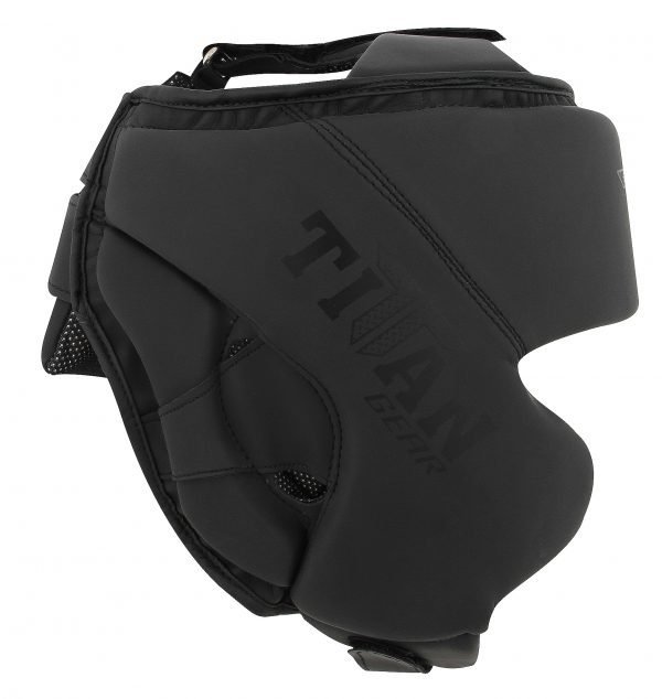 TITAN T4 MATTE BLACK HEADGEAR WITH STRAP - Image 4
