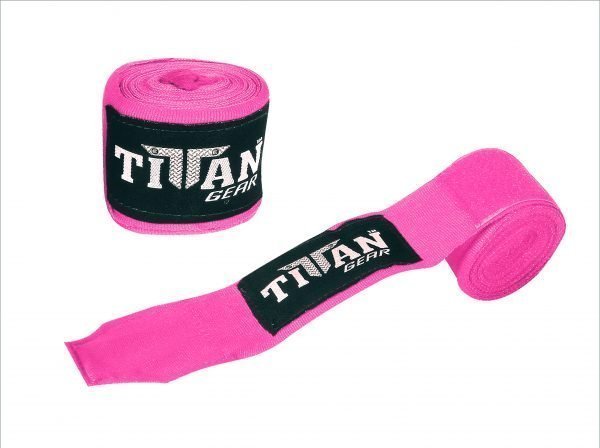 TITAN 180" STRETCHY HAND WRAPS - Pink
