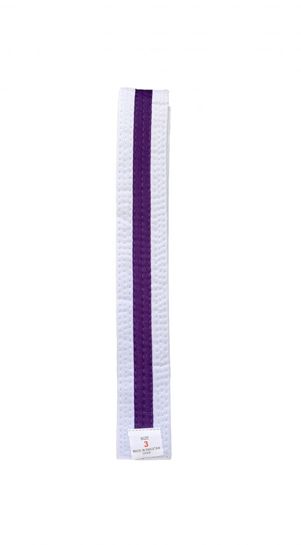 WHITE BELTS- COLOUR STRIPED - Image 7