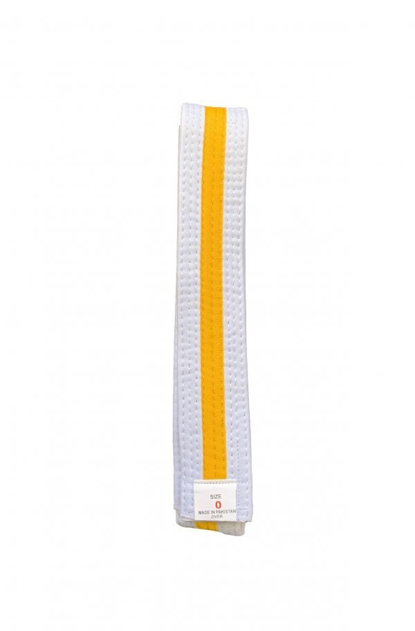 WHITE BELTS- COLOUR STRIPED - Image 3