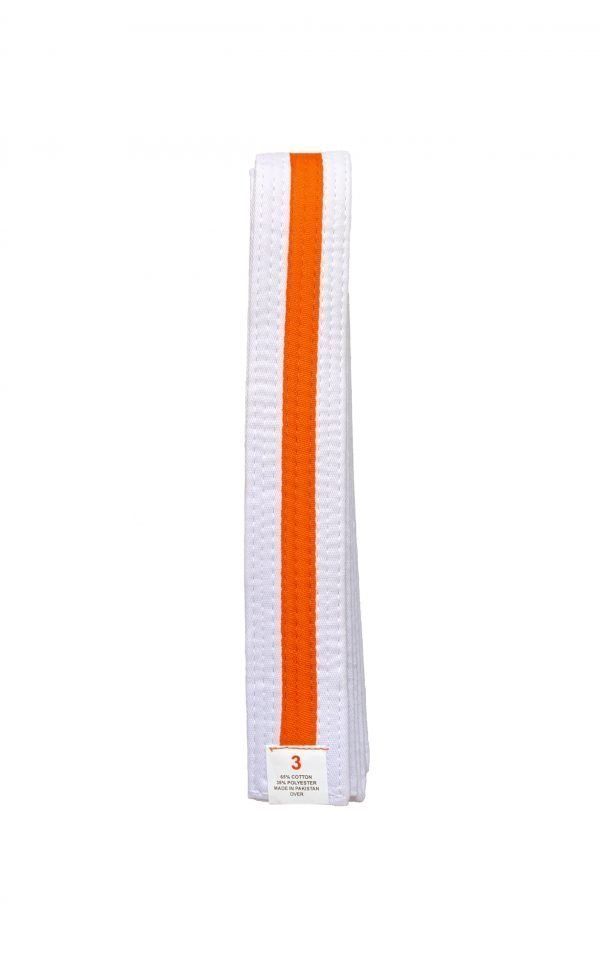 WHITE BELTS- COLOUR STRIPED - Image 5
