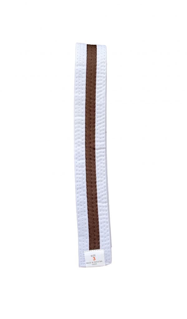 WHITE BELTS- COLOUR STRIPED - Image 8